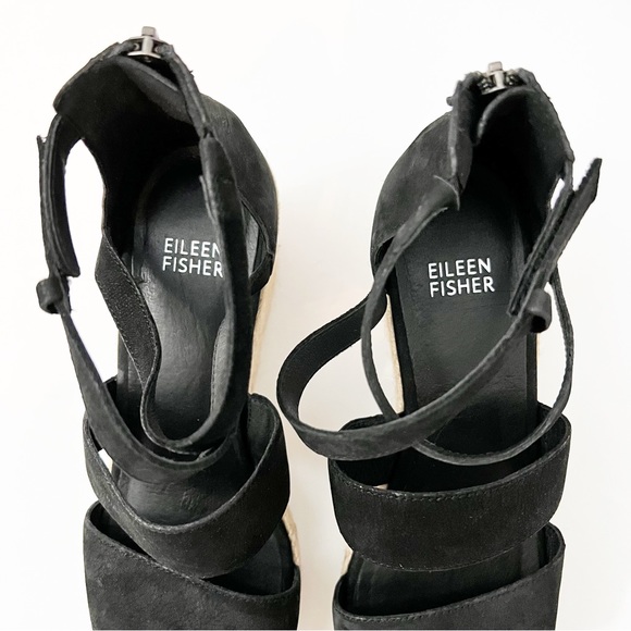 Eileen Fisher Wali Black Espadrille Sandal - Picture 5 of 6